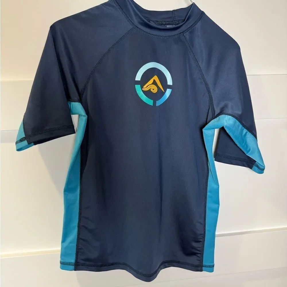 Boys Kanu Swim Rash Guard - Blue size XL